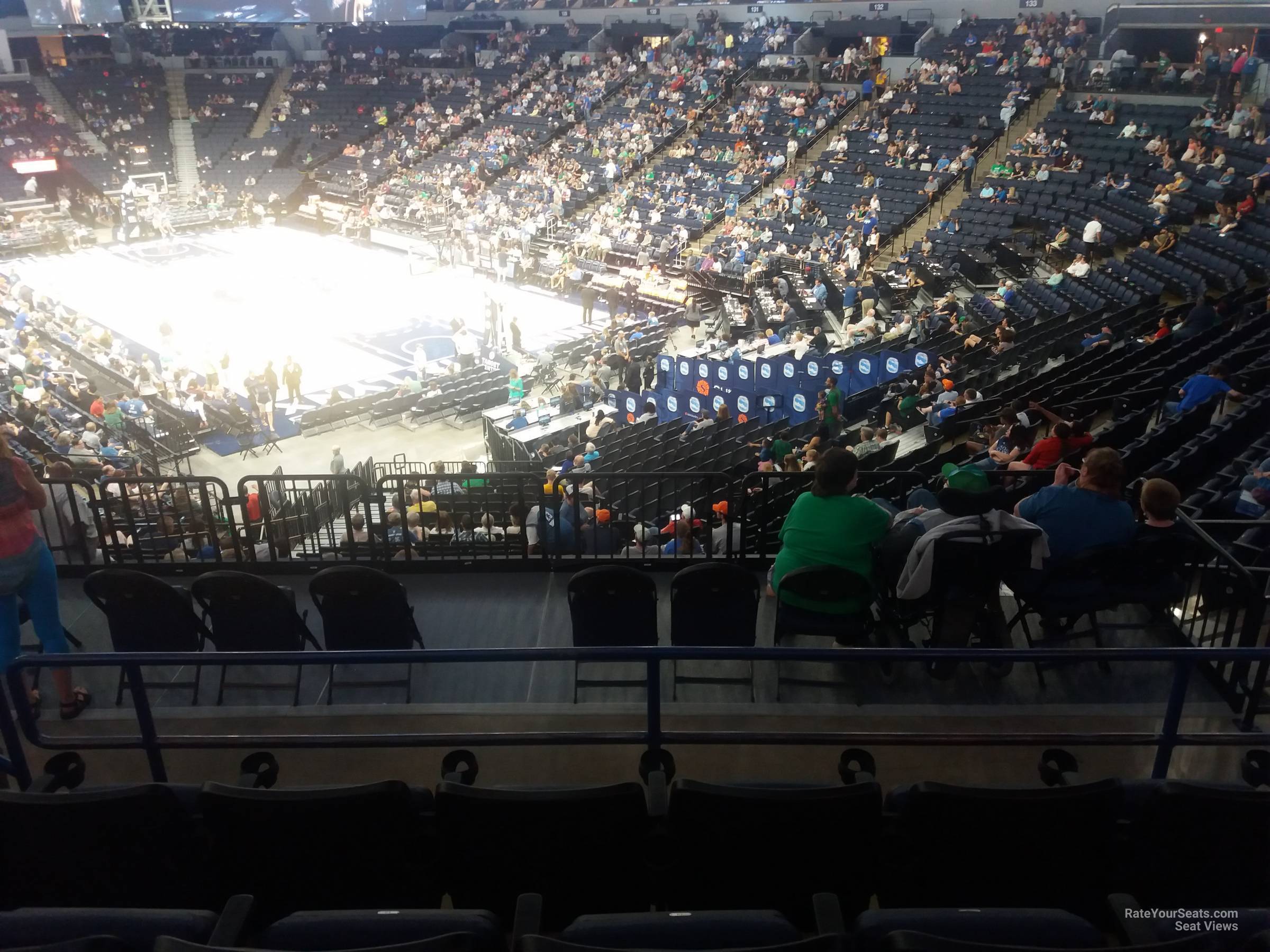 section 104, row z seat view  for basketball - target center
